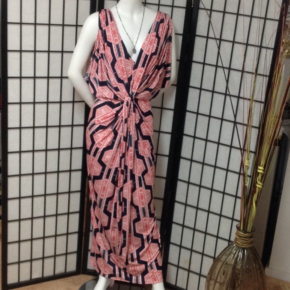 T-Bags V-Neck Drape Sleeve Maxi