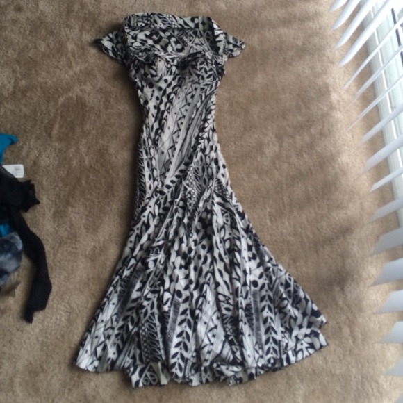 Black and white dress with beading