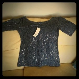 Banana republic sequined shirt