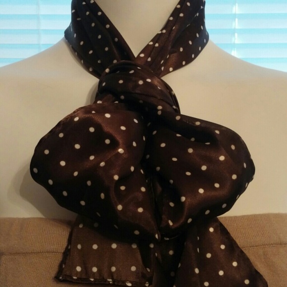 ❌SOLD❌Cejon Brown Polka Dot Scarf - NWT - Picture 1 of 2