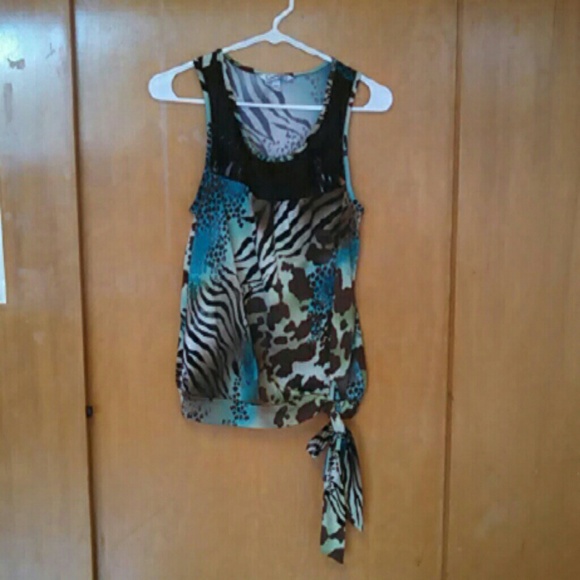 Jungle Print sleeveless top