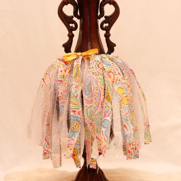 "Simply sweet"Tattered Tutu w/ matching headband