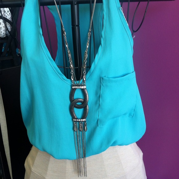 NEW! Charcoal OR gold pendant necklace