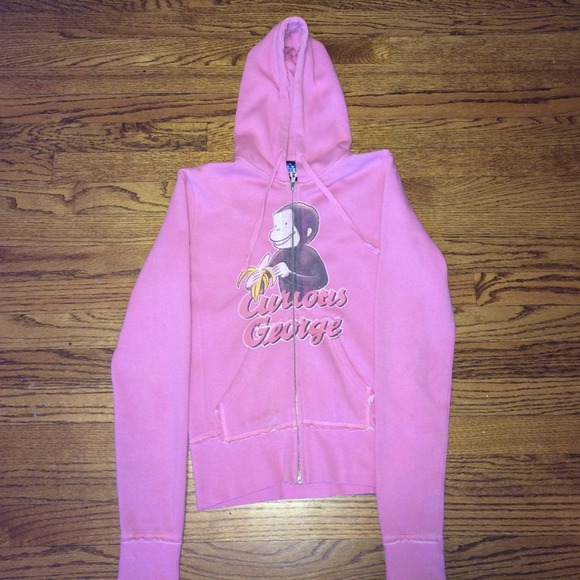 Junk Food Curious George pink sweatshirt