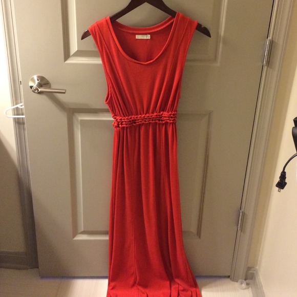 Maxi dress burned orange