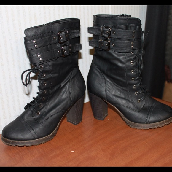 Combat boot heels