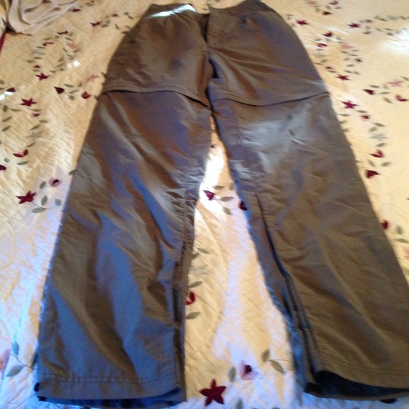 Green camping hiking pants.