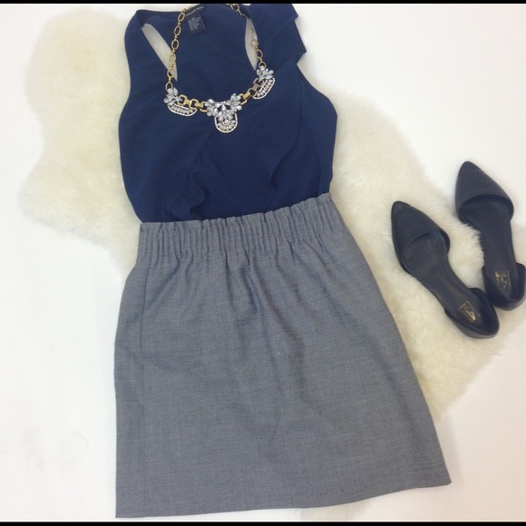 Central Park West navy blue blouse