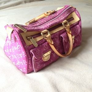 LV Pink Monogram Denim Neo Speedy