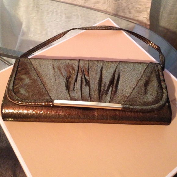 Golden metallic evening bag NWOT