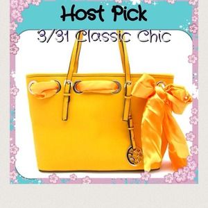 Satin bow tote in Black