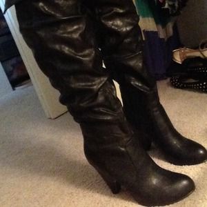 ❌❌SOLD❌❌G by Guess black knee high leather boots