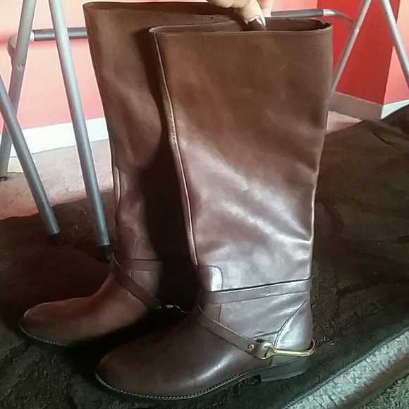 BRAND NEW Ralph Lauren Brown Leather Riding Boots