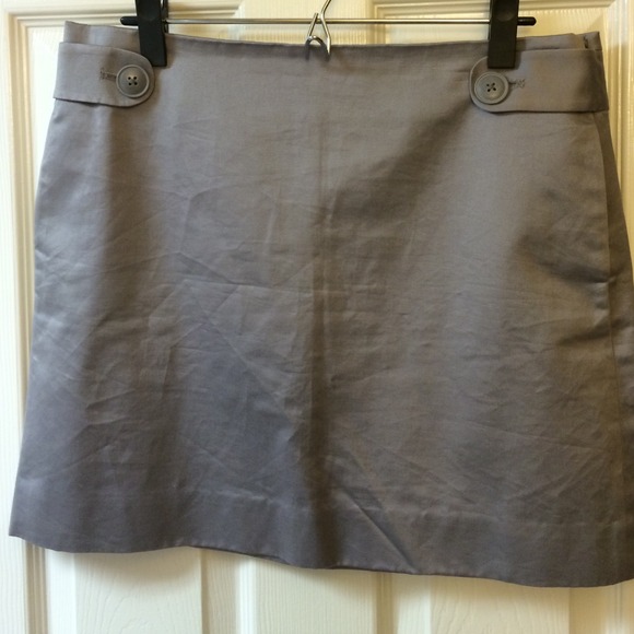 Grey J.Crew skirt with two front buttons