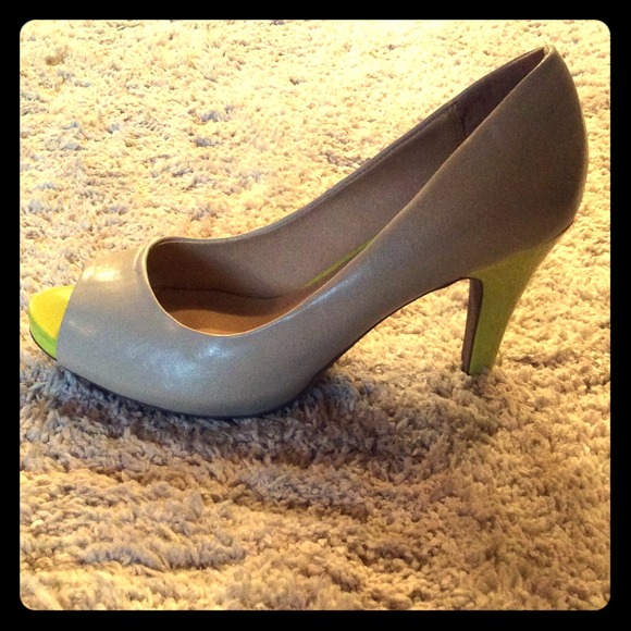 Lane Bryant Neon and Nude Pumps