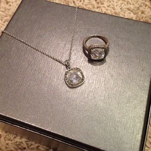 Judith Jack Moonstone necklace and ring set
