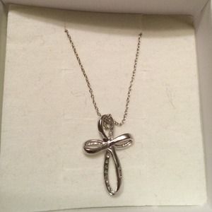 Sterling silver cross necklace