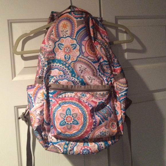 LeSportsac Backpack in Pink Paisley Print