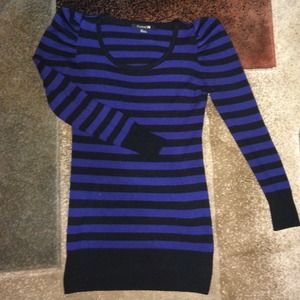 Striped long sweater
