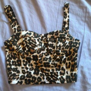Cheetah print crop top