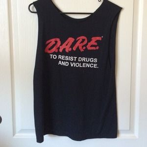 VINTAGE URBAN RENEWAL black printed tank