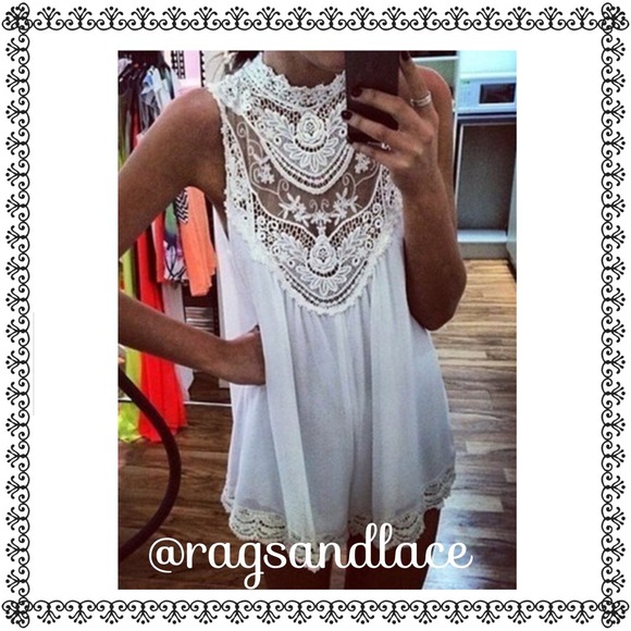 Boho Ivory Lace Tunic
