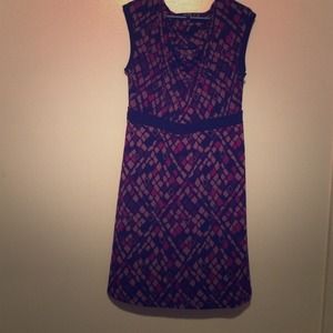 Multi color purple dress with lots of black