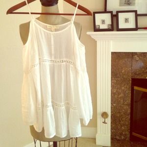 Cold Shoulder White Tunic