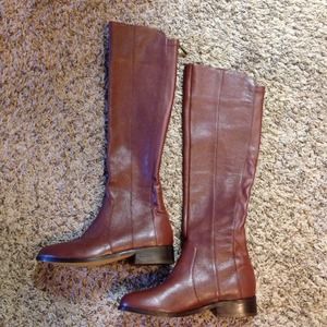 Brown knee-high boots