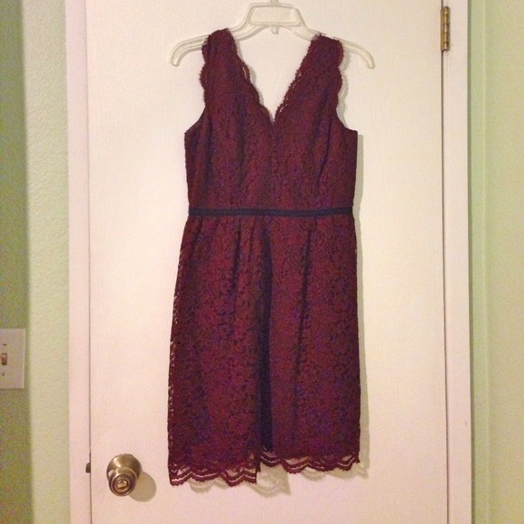 Maroon lace dress