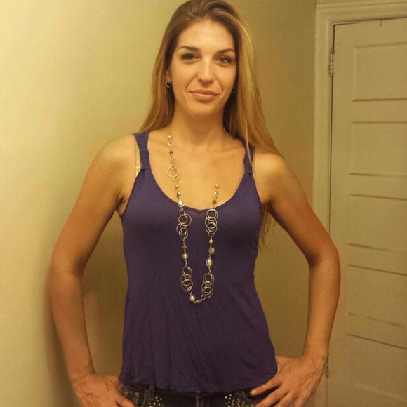 Basic layering blue/purple uber soft tank