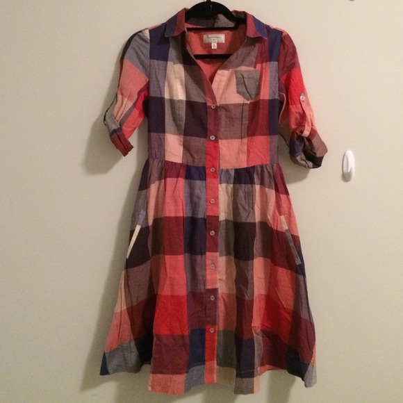 Anthropologie plaid shirtdress (NWOT)