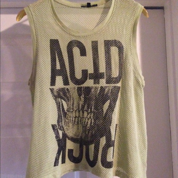 ACID ROCK PERFORATED LIME  TANK URBAN OUTFITTERS