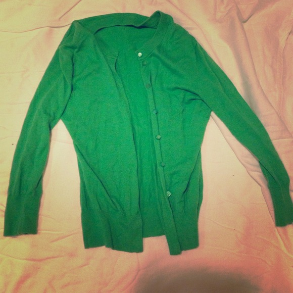 Kelly green Jcrew Jackie cardigan