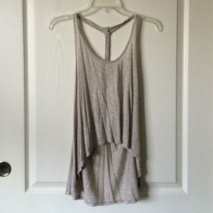 Beige Racer back tank