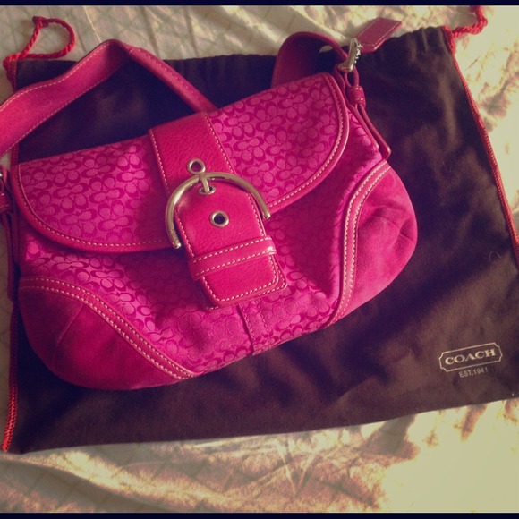 Pink Coach shoulder bag