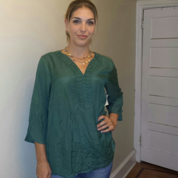 Classic  green origami tunic