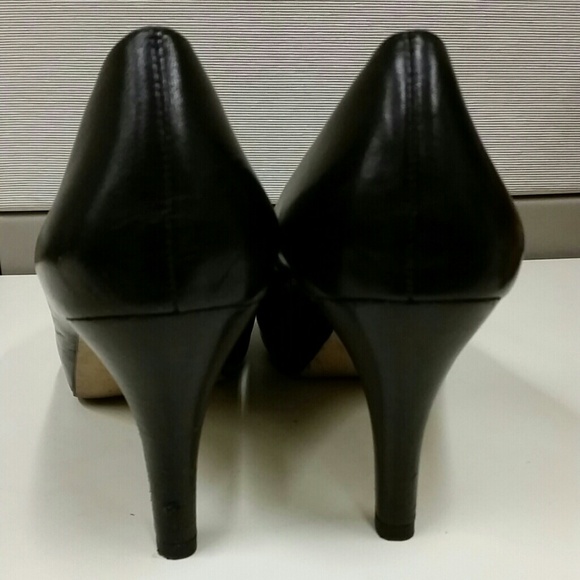 SOLD - Franco Sarto, 12M Black Open Toe Pumps - Picture 3 of 4