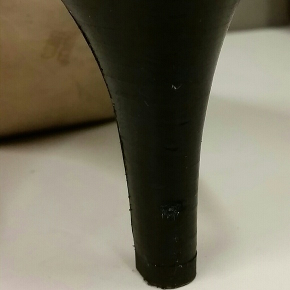 SOLD - Franco Sarto, 12M Black Open Toe Pumps - Picture 4 of 4