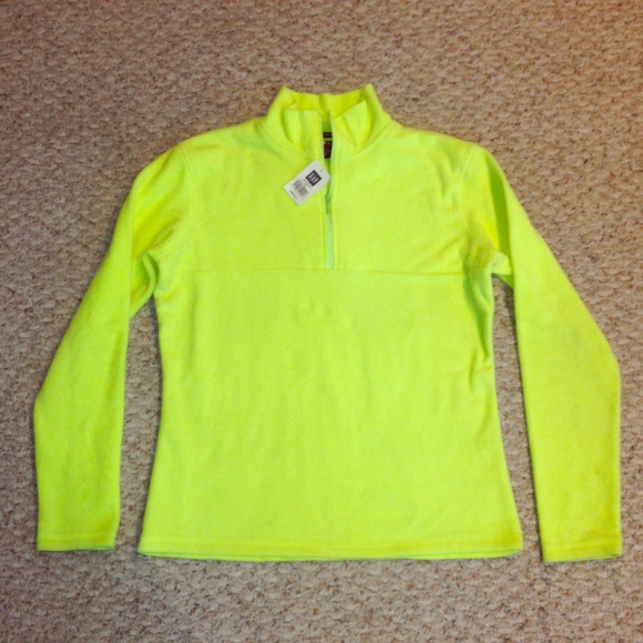 GAP sz S stretch fleece neon/fluorescent yellow