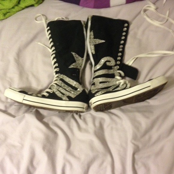 Sparkly Converse Knee High Boots!!