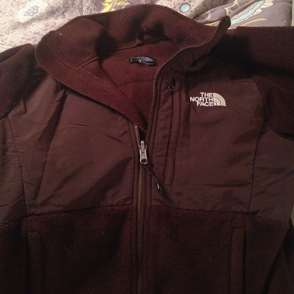Brown NorthFace fleece jacket