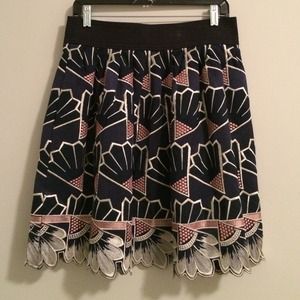 Anthropologie embroidered skirt with pockets
