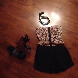 Super cute Bustier top romper