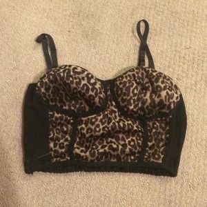 Leopard print crop top