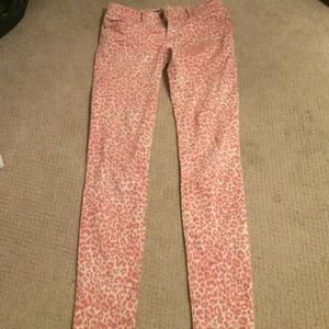 Pink leopard jeans