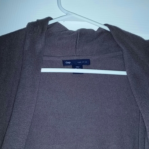 Silk blend open cardy