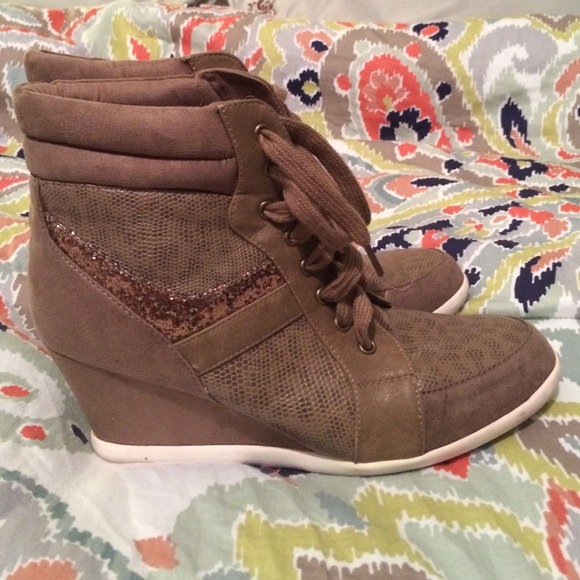 Taupe Sneaker Wedge