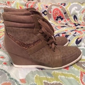 Taupe Sneaker Wedge