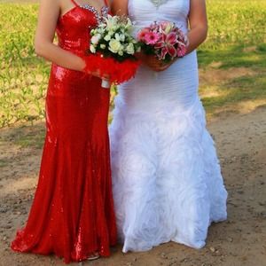 Red Formal Gown LOWERED FOR 1 HOUR